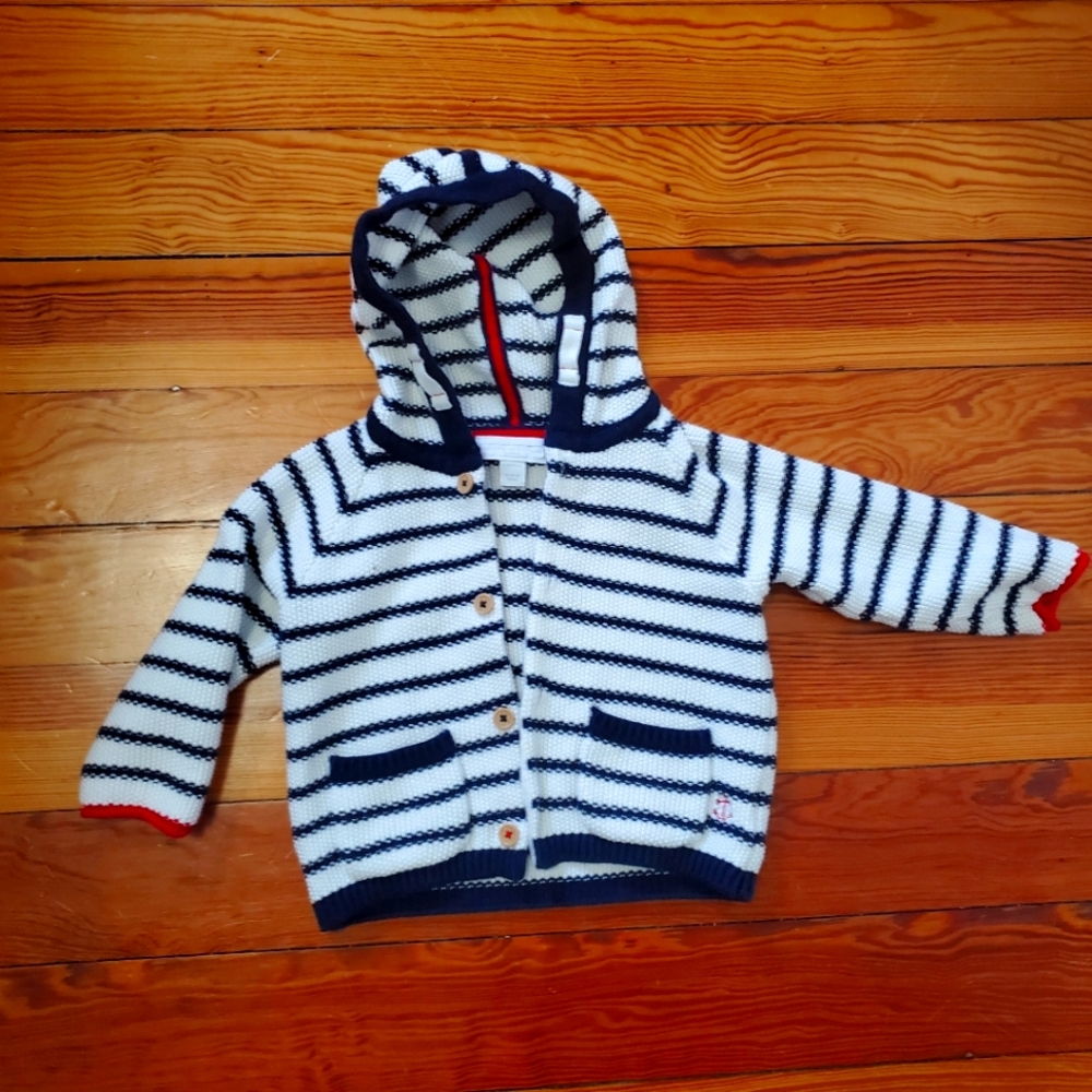 The White Company toddler marine knit sweater 9-12 months
